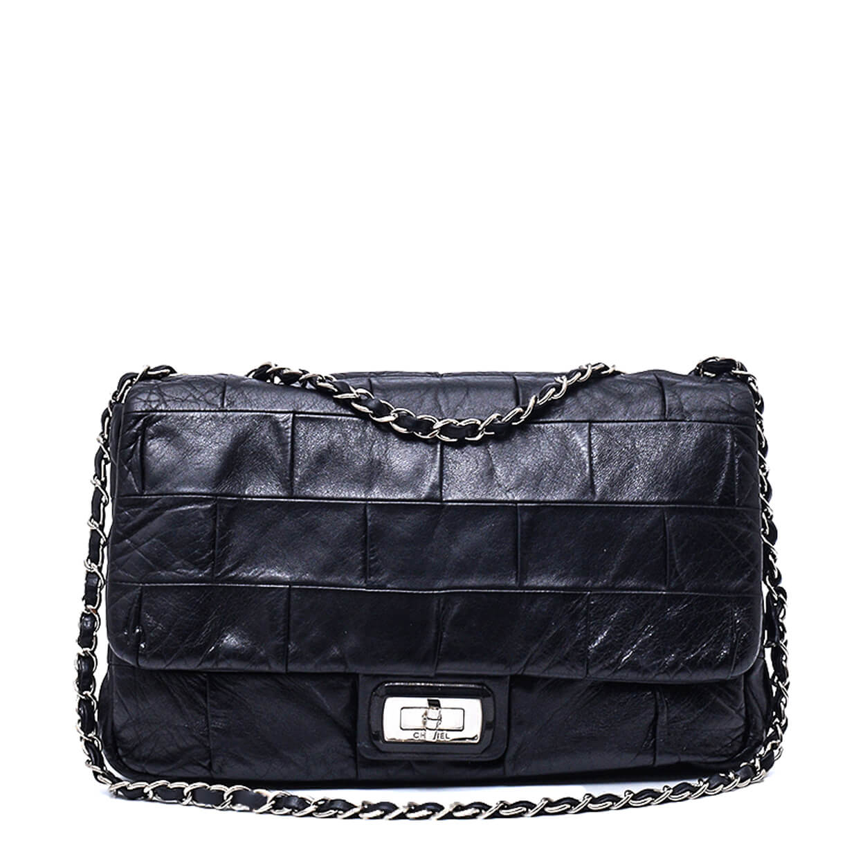 Chanel - Black Lambskin Patchwork Leather Reissue  Single Flap Bag 